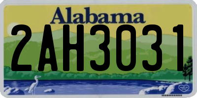 AL license plate 2AH3031