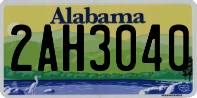 AL license plate 2AH3040