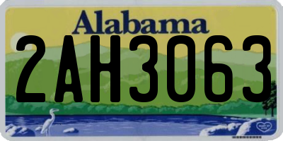 AL license plate 2AH3063