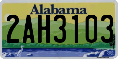 AL license plate 2AH3103