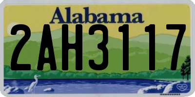 AL license plate 2AH3117