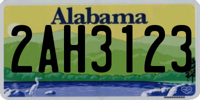 AL license plate 2AH3123