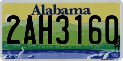 AL license plate 2AH3160