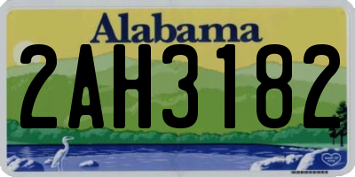 AL license plate 2AH3182