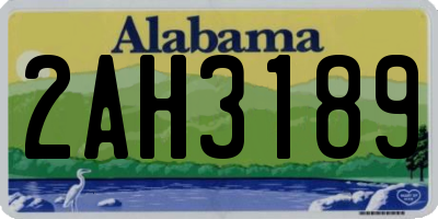 AL license plate 2AH3189