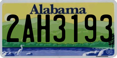 AL license plate 2AH3193
