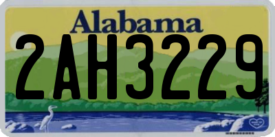 AL license plate 2AH3229