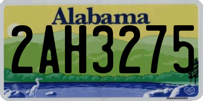 AL license plate 2AH3275