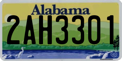 AL license plate 2AH3301