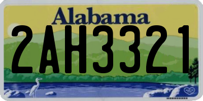 AL license plate 2AH3321