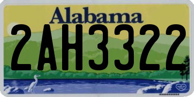 AL license plate 2AH3322