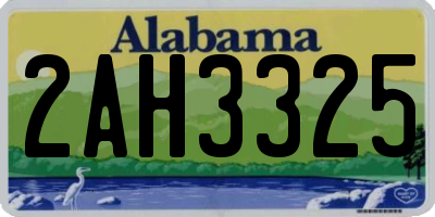 AL license plate 2AH3325