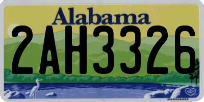 AL license plate 2AH3326