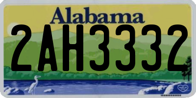 AL license plate 2AH3332