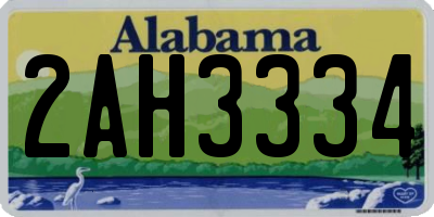 AL license plate 2AH3334