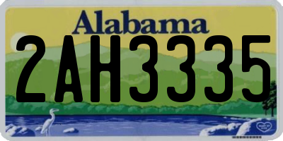 AL license plate 2AH3335