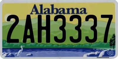 AL license plate 2AH3337