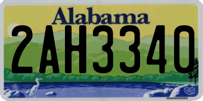AL license plate 2AH3340