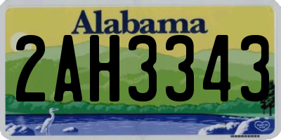 AL license plate 2AH3343