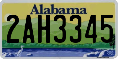 AL license plate 2AH3345