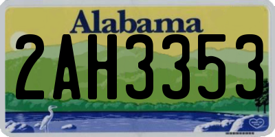 AL license plate 2AH3353