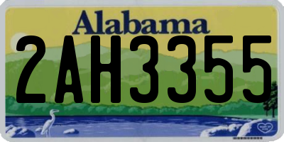 AL license plate 2AH3355
