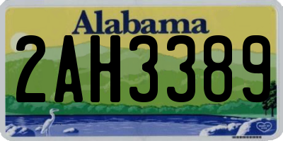 AL license plate 2AH3389
