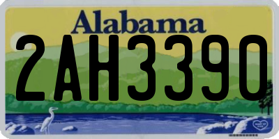 AL license plate 2AH3390