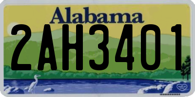 AL license plate 2AH3401