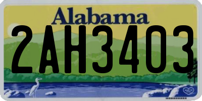 AL license plate 2AH3403