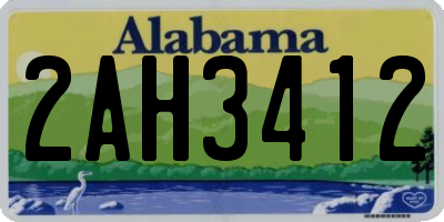 AL license plate 2AH3412