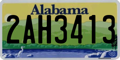 AL license plate 2AH3413