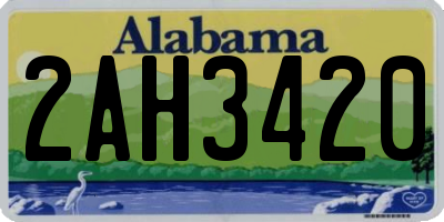 AL license plate 2AH3420