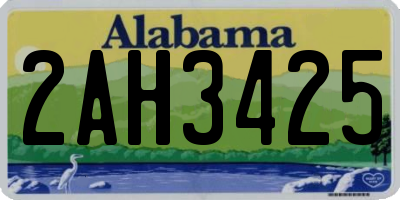 AL license plate 2AH3425