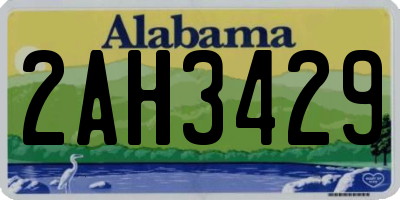 AL license plate 2AH3429