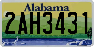 AL license plate 2AH3431