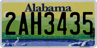 AL license plate 2AH3435