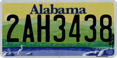 AL license plate 2AH3438