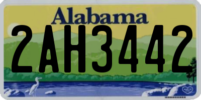 AL license plate 2AH3442