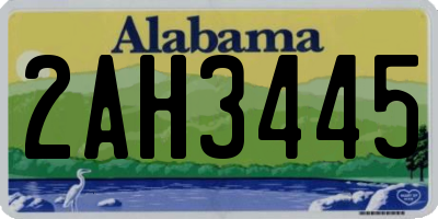 AL license plate 2AH3445