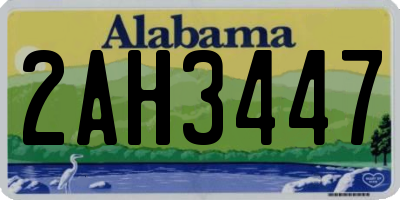 AL license plate 2AH3447
