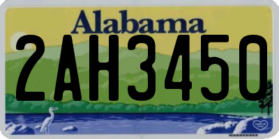 AL license plate 2AH3450