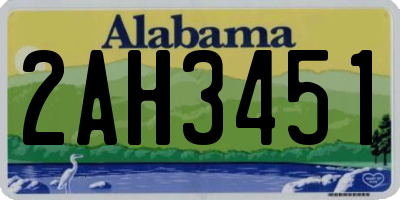 AL license plate 2AH3451