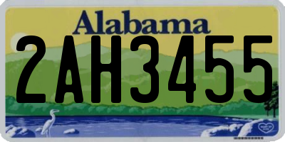 AL license plate 2AH3455