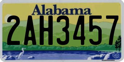AL license plate 2AH3457