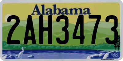 AL license plate 2AH3473