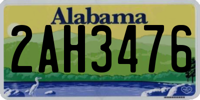AL license plate 2AH3476