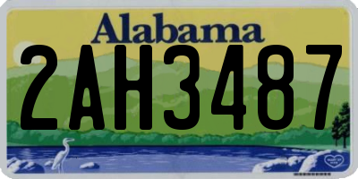 AL license plate 2AH3487