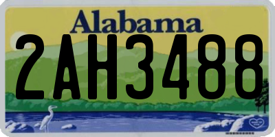 AL license plate 2AH3488