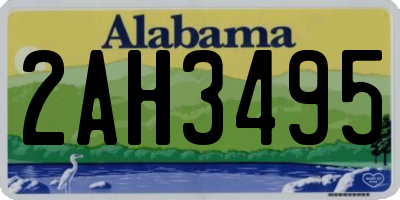 AL license plate 2AH3495